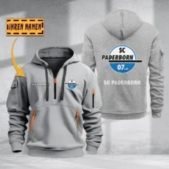 SC Paderborn Hoodie Haft Zipper, Gift For SC Paderborn Fan BDE051725562-Gray