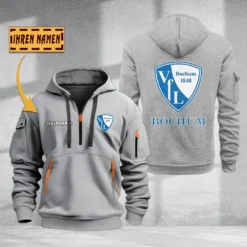 VfL Bochum 1848 Hoodie Haft Zipper, Gift For VfL Bochum 1848 Fan BDE051725563-Gray