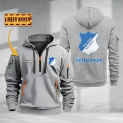 TSG Hoffenheim Hoodie Haft Zipper, Gift For TSG Hoffenheim Fan BDE051725587-Gray