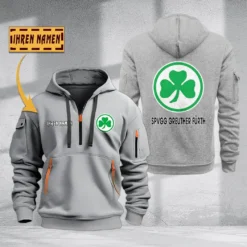 SpVgg Greuther Furth Hoodie Haft Zipper, Gift For SpVgg Greuther Furth Fan BDE051725588-Gray