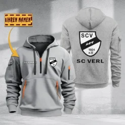 SC Verl Hoodie Haft Zipper, Gift For SC Verl Fan BDE051725607-Gray