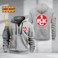 1. FC Kaiserslautern Hoodie Haft Zipper, Gift For 1. FC Kaiserslautern Fan BDE051725608-Gray