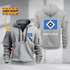 Hamburger SV Hoodie Haft Zipper, Gift For Hamburger SV Fan BDE051725610-Gray