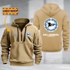 DSC Arminia Bielefeld Hoodie Haft Zipper, Gift For DSC Arminia Bielefeld Fan BDE051725558-Khaki