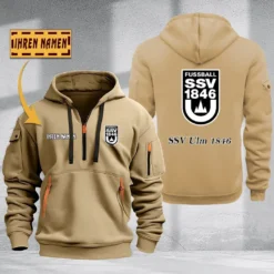 SSV Ulm 1846 Hoodie Haft Zipper, Gift For SSV Ulm 1846 Fan BDE051725559-Khaki