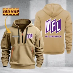 VfL Osnabruck Hoodie Haft Zipper, Gift For VfL Osnabruck Fan BDE051725560-Khaki