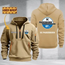 SC Paderborn Hoodie Haft Zipper, Gift For SC Paderborn Fan BDE051725562-Khaki
