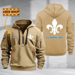 Darmstadt 98 Hoodie Haft Zipper, Gift For Darmstadt 98 Fan BDE051725564-Khaki
