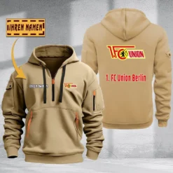 1. FC Union Berlin Hoodie Haft Zipper, Gift For 1. FC Union Berlin Fan BDE051725571-Khaki