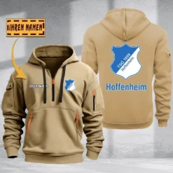 TSG Hoffenheim Hoodie Haft Zipper, Gift For TSG Hoffenheim Fan BDE051725587-Khaki