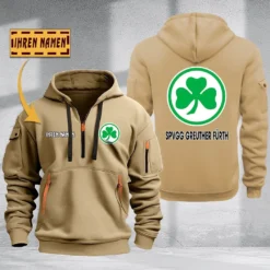 SpVgg Greuther Furth Hoodie Haft Zipper, Gift For SpVgg Greuther Furth Fan BDE051725588-Khaki