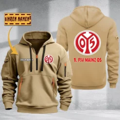 1. FSV Mainz 05 Hoodie Haft Zipper, Gift For 1. FSV Mainz 05 Fan BDE051725589-Khaki