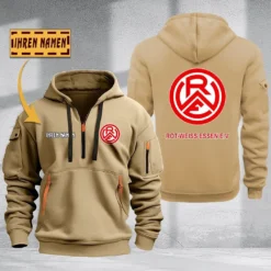 Rot-Weiss Essen e.V Hoodie Haft Zipper, Gift For Rot-Weiss Essen e.V Fan BDE051725595-Khaki