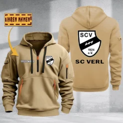 SC Verl Hoodie Haft Zipper, Gift For SC Verl Fan BDE051725607-Khaki