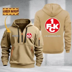 1. FC Kaiserslautern Hoodie Haft Zipper, Gift For 1. FC Kaiserslautern Fan BDE051725608-Khaki