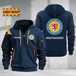 Eintracht Braunschweig Hoodie Haft Zipper, Gift For Eintracht Braunschweig Fan BDE051725561-Navy
