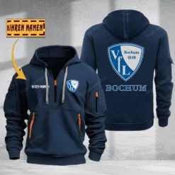 VfL Bochum 1848 Hoodie Haft Zipper, Gift For VfL Bochum 1848 Fan BDE051725563-Navy