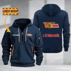 1. FC Union Berlin Hoodie Haft Zipper, Gift For 1. FC Union Berlin Fan BDE051725571-Navy