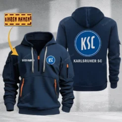 Karlsruher SC Hoodie Haft Zipper, Gift For Karlsruher SC Fan BDE051725578-Navy