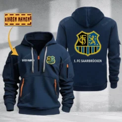 1. FC Saarbrucken Hoodie Haft Zipper, Gift For 1. FC Saarbrucken Fan BDE051725585-Navy