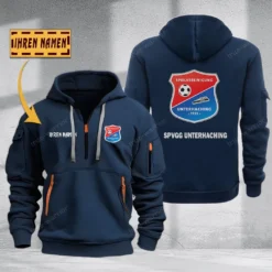 SpVgg Unterhaching Hoodie Haft Zipper, Gift For SpVgg Unterhaching Fan BDE051725591-Navy