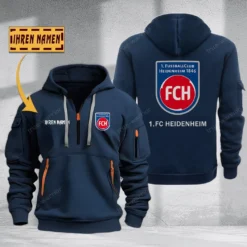 1. FC Heidenheim Hoodie Haft Zipper, Gift For 1. FC Heidenheim Fan BDE051725594-Navy
