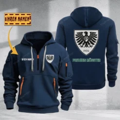 Preußen Münster Hoodie Haft Zipper, Gift For Preußen Münster Fan BDE051725611-Navy