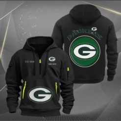 Green Bay Packers Hoodie Half Zipper, All Over Print Hoodie Half Zipper NFL02063025011