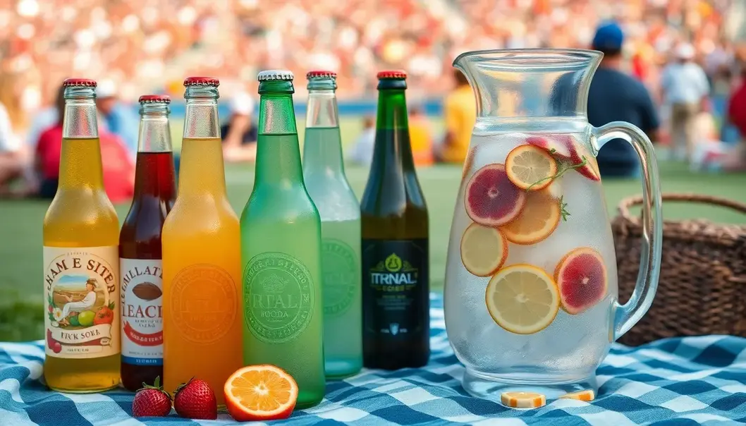 A vibrant array of mocktails ready to elevate any sports gathering.