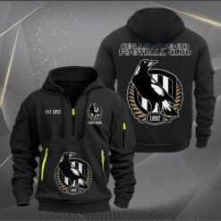 Collingwood AFL Hoodie Half Zipper, All Over Print Hoodie Half Zipper AFL01070125132