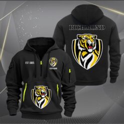 Richmond AFL Hoodie Half Zipper, All Over Print Hoodie Half Zipper AFL01070125133