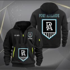 Port Adelaide AFL Hoodie Half Zipper, All Over Print Hoodie Half Zipper AFL01070125135