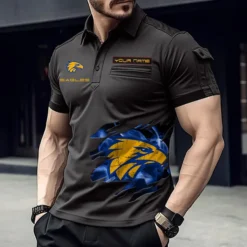 West Coast Eagles Fans Gift Pocket Polo Shirt, All Over Print Polo Shirt For Sport Fan, Custom Name AFL11070725130