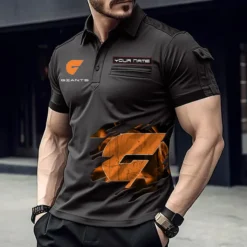 Gws Giants Fans Gift Pocket Polo Shirt, All Over Print Polo Shirt For Sport Fan, Custom Name AFL11070725136