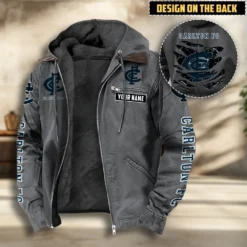 Carlton Fans Gift Hooded And Flannel Hoodie, All Over Print Hoodie For Sport Fan, Custom Name AFL11070825133