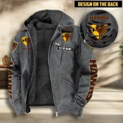 Hawthorn Fans Gift Hooded And Flannel Hoodie, All Over Print Hoodie For Sport Fan, Custom Name AFL11070825138