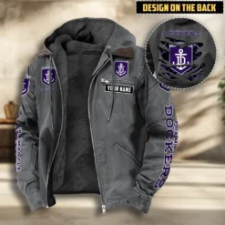 Fremantle Fans Gift Hooded And Flannel Hoodie, All Over Print Hoodie For Sport Fan, Custom Name AFL11070825139