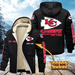 Kansas City Chiefs Lamb Fleece Thick Coat, All Over Print Lamb Fleece Thick Coat DTH05070525624