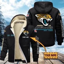 Jacksonville Jaguars Lamb Fleece Thick Coat, All Over Print Lamb Fleece Thick Coat DTH05070525628