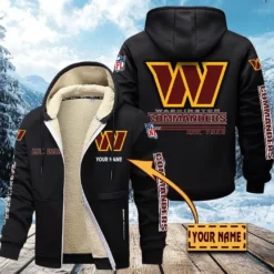 Washington Football Team Lamb Fleece Thick Coat, All Over Print Lamb Fleece Thick Coat DTH05070525631