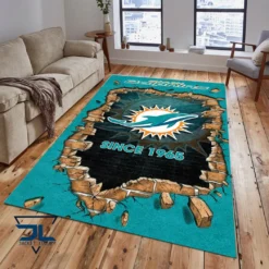 Miami Dolphins Rug, All Over Print Rug MNT02070125004