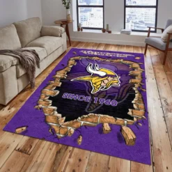 Minnesota Vikings Rug, All Over Print Rug MNT02070125023