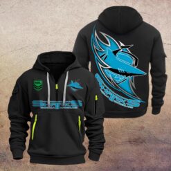 Cronulla Sharks Hoodie Half Zipper, All Over Print Hoodie Half Zipper NRL18070425901