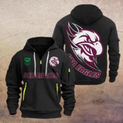Manly Warringah Sea Eagles Hoodie Half Zipper, All Over Print Hoodie Half Zipper NRL20070425567