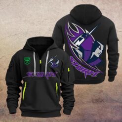 Melbourne Storm Hoodie Half Zipper, All Over Print Hoodie Half Zipper NRL21070425890