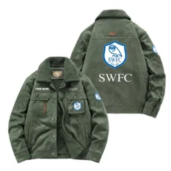 Sheffield Wednesday Fan Gift Padded Lapel Jacket, Jacket All Over Print For NFL Lovers, Custom Name G1A082025SW001 - Army Green