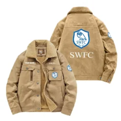 Sheffield Wednesday Fan Gift Padded Lapel Jacket, Jacket All Over Print For NFL Lovers, Custom Name G1A082025SW001 - Khaki