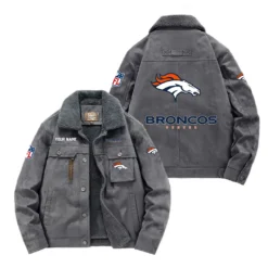 Dallas Cowboys Fan Gift Padded Lapel Jacket, Jacket All Over Print For NFL Lovers, Custom Name G1A072025DB001 - Gray