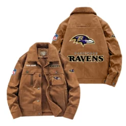 Buffalo Bills Fan Gift Padded Lapel Jacket, Jacket All Over Print For NFL Lovers, Custom Name G1A072025BR001 - Coffee