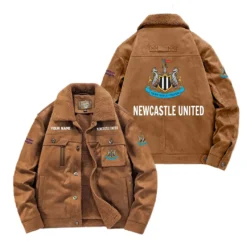 Newcastle United Fan Gift Padded Lapel Jacket, Jacket All Over Print For NFL Lovers, Custom Name G1A082025NU001 - Coffee